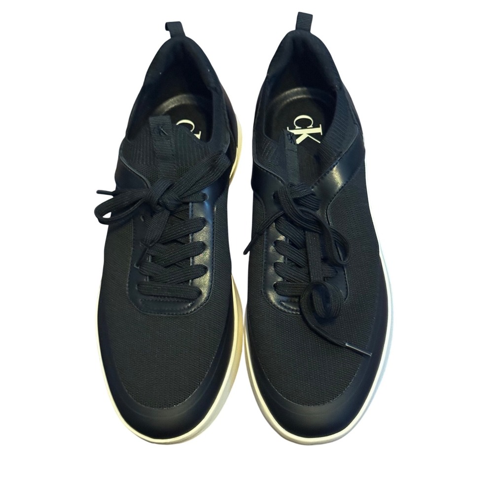 Calvin Klein Men Black Gavner Casual Lace Up Low Top Sneakers New Size 9.5